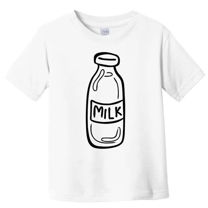 Milk Bottle With Milk Costume Shirt Toddler T-Shirt