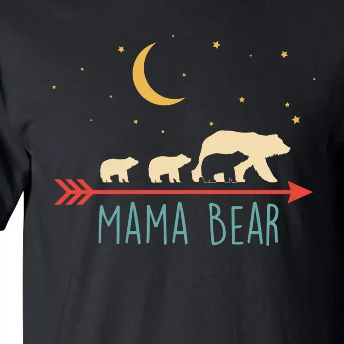 Mama Bear With 3 Cubs Hoodie Mama Bear Hooded Tall T-Shirt