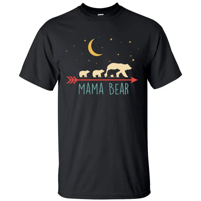 Mama Bear With 3 Cubs Hoodie Mama Bear Hooded Tall T-Shirt