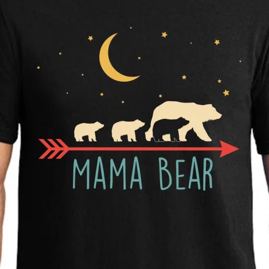 Mama Bear With 3 Cubs Hoodie Mama Bear Hooded Pajama Set