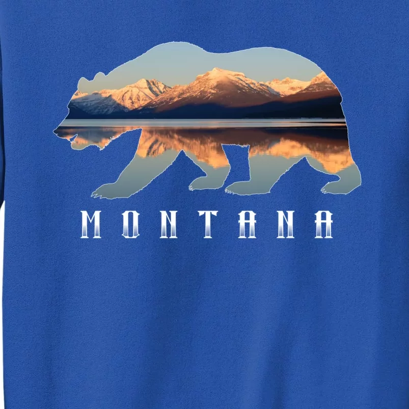 Montana Bear With Glacier National Park Lake Image Souvenir Tall Sweatshirt