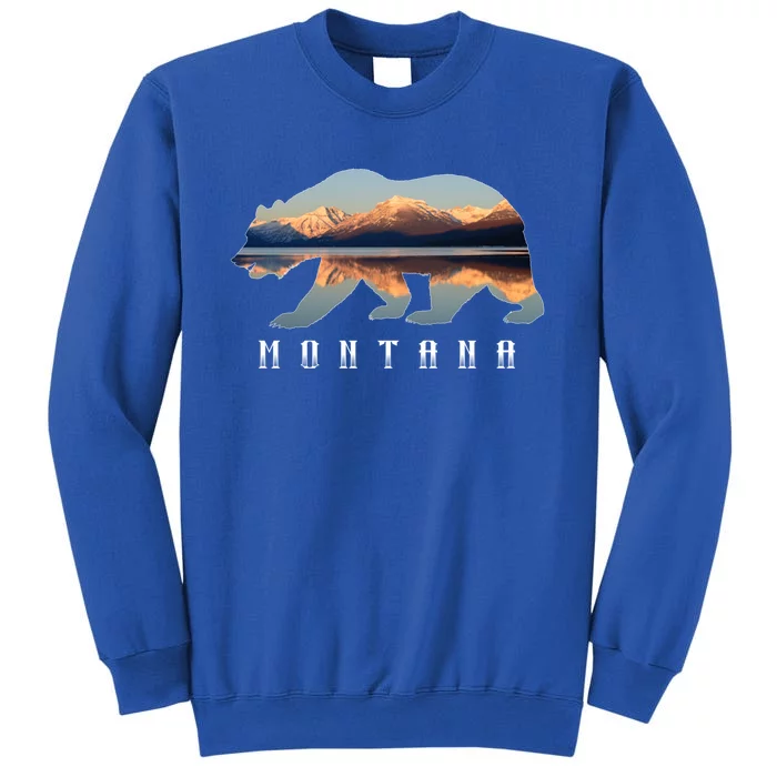 Montana Bear With Glacier National Park Lake Image Souvenir Tall Sweatshirt