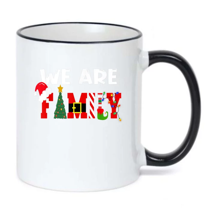 Merry & Bright We Are Family Christmas Matching Pajama Black Color Changing Mug