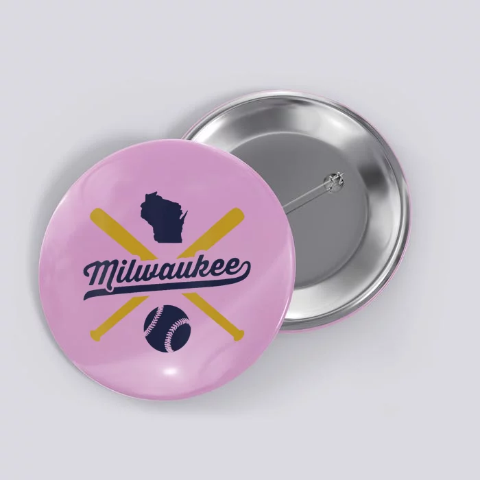 Milwaukee Baseball Wisconsin Pride Love City Button