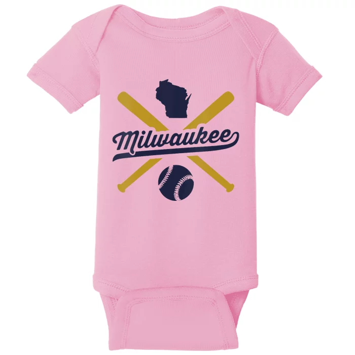 Milwaukee Baseball Wisconsin Pride Love City Baby Bodysuit