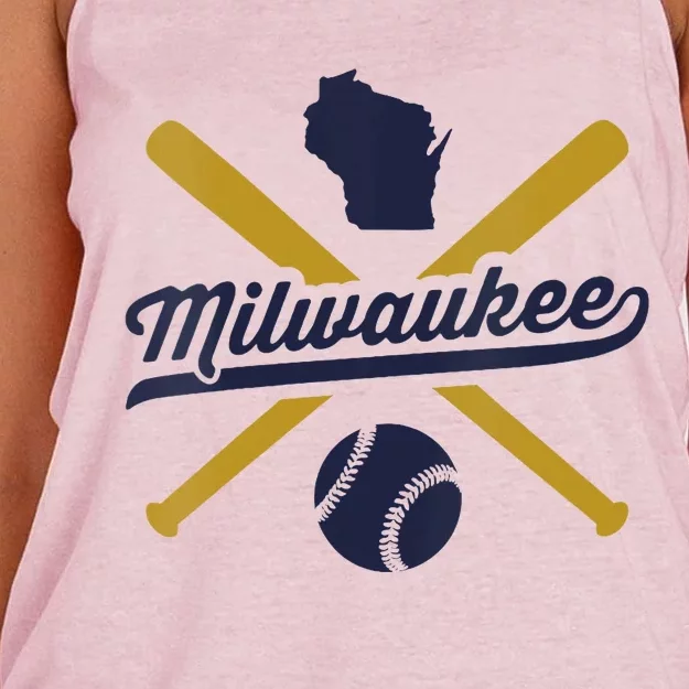 Milwaukee Baseball Wisconsin Pride Love City Women's Knotted Racerback Tank