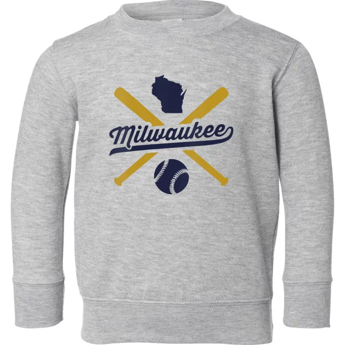 Milwaukee Baseball Wisconsin Pride Love City Toddler Sweatshirt