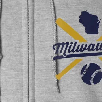 Milwaukee Baseball Wisconsin Pride Love City Full Zip Hoodie