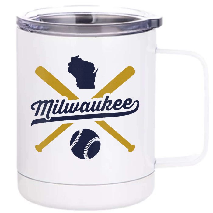 Milwaukee Baseball Wisconsin Pride Love City Front & Back 12oz Stainless Steel Tumbler Cup