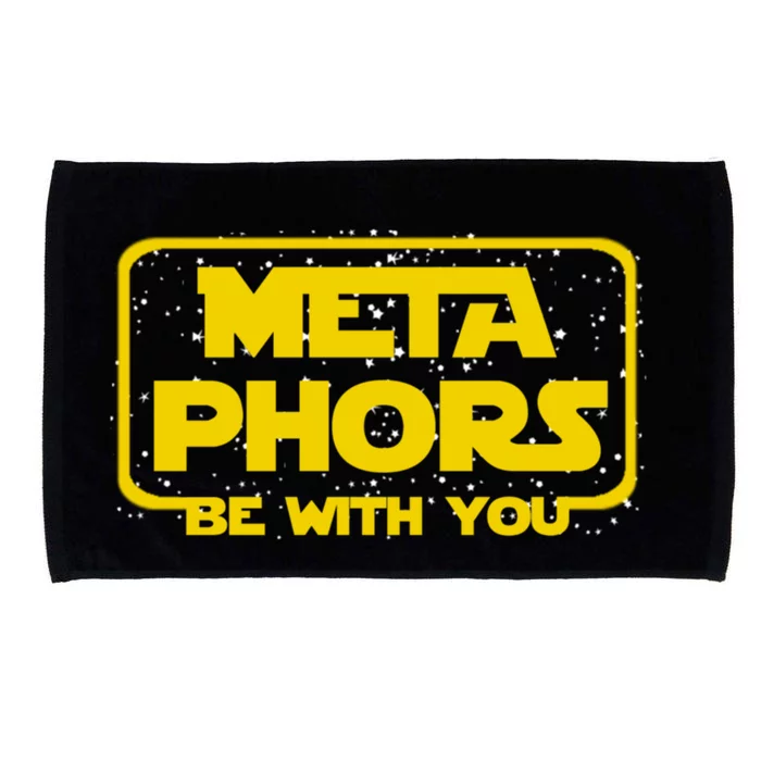 Metaphors Be With You Funny English Teacher Space Gift Microfiber Hand Towel