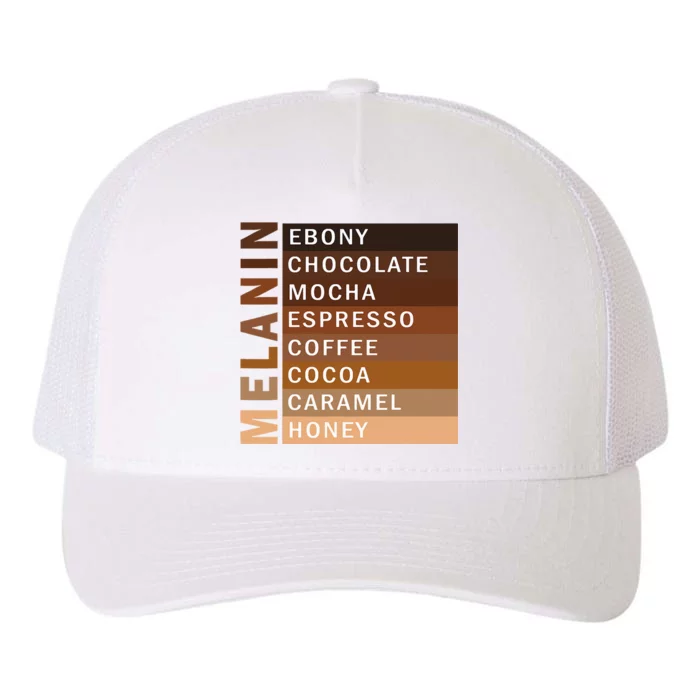 Melanin Black Women Poppin Brown Skin Black Girl Magic Yupoong Adult 5-Panel Trucker Hat