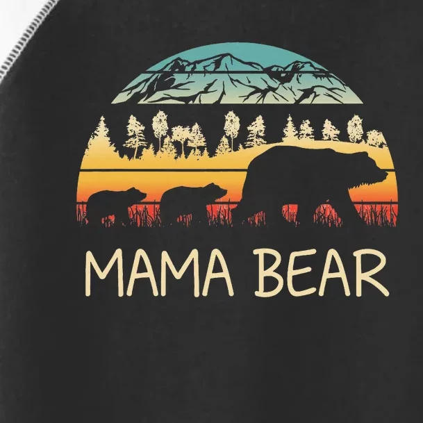 Mama Bear With 2 Cubs Mountains Toddler Fine Jersey T-Shirt