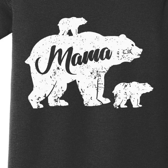 Mama Bear with two Family Bear Baby Newborn Mamabear Baby Bodysuit