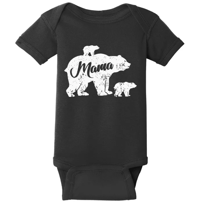 Mama Bear with two Family Bear Baby Newborn Mamabear Baby Bodysuit