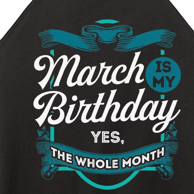 March Birthday Wo Funny March is my Birthday Women’s Perfect Tri Rocker Tank