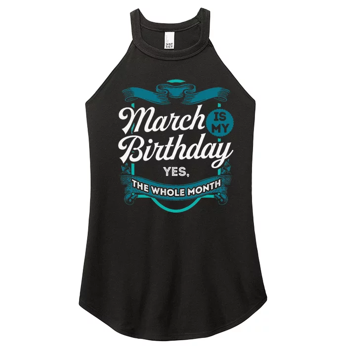 March Birthday Wo Funny March is my Birthday Women’s Perfect Tri Rocker Tank