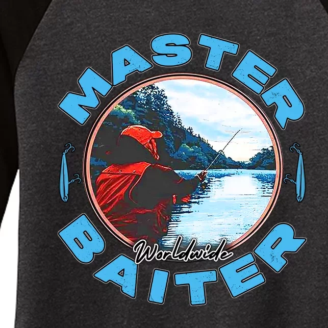 Master Baiter Worldwide Fishing Women's Tri-Blend 3/4-Sleeve Raglan Shirt