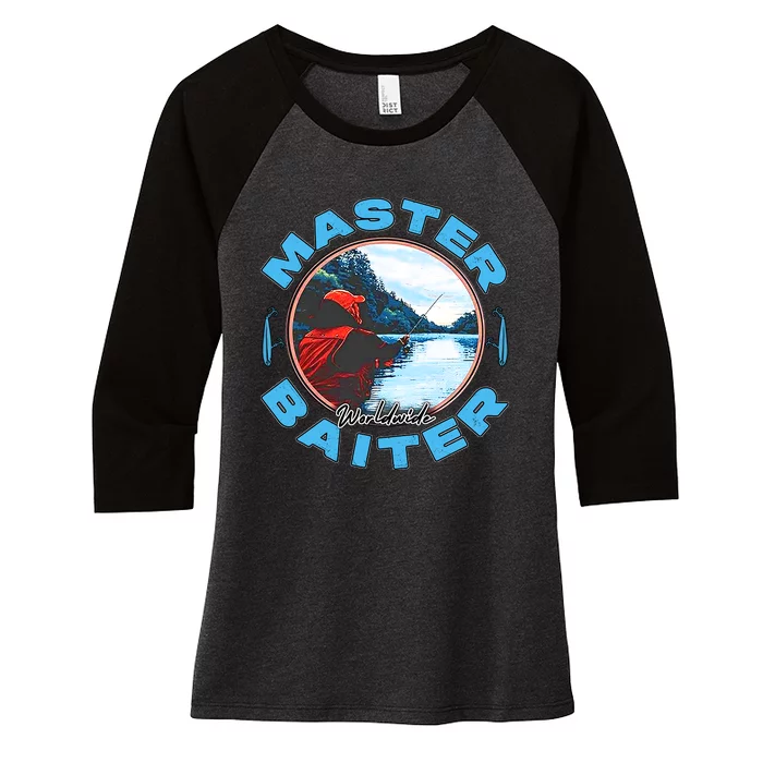 Master Baiter Worldwide Fishing Women's Tri-Blend 3/4-Sleeve Raglan Shirt