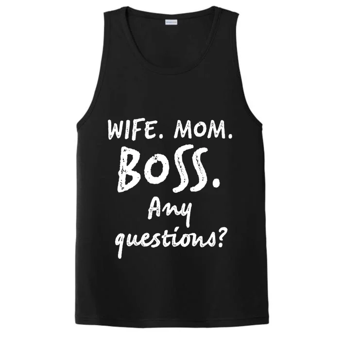 Mom Boss Wife Gift Performance Tank