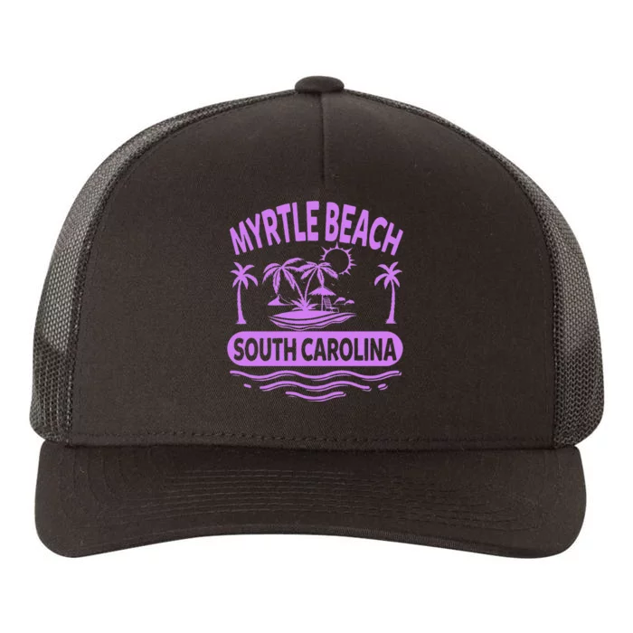 Myrtle Beach Womens Purple South Carolina Beach Vacation Yupoong Adult 5-Panel Trucker Hat