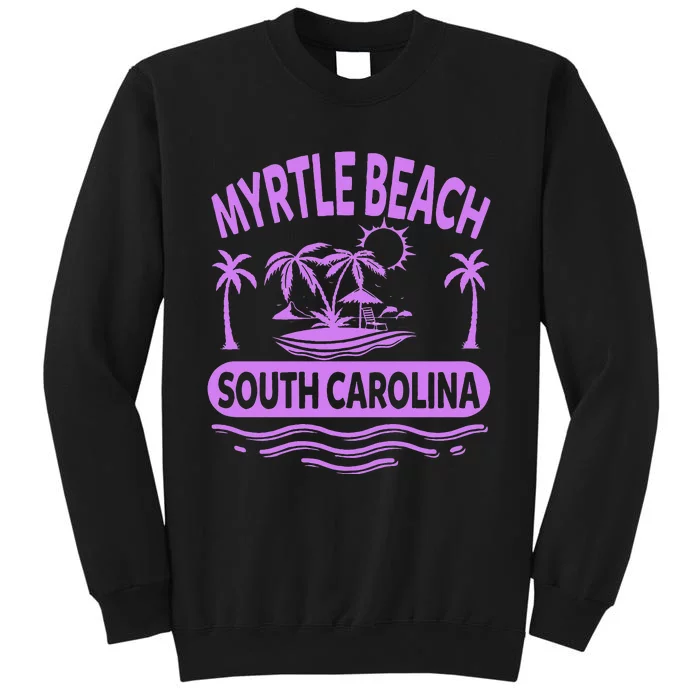 Myrtle Beach Womens Purple South Carolina Beach Vacation Sweatshirt