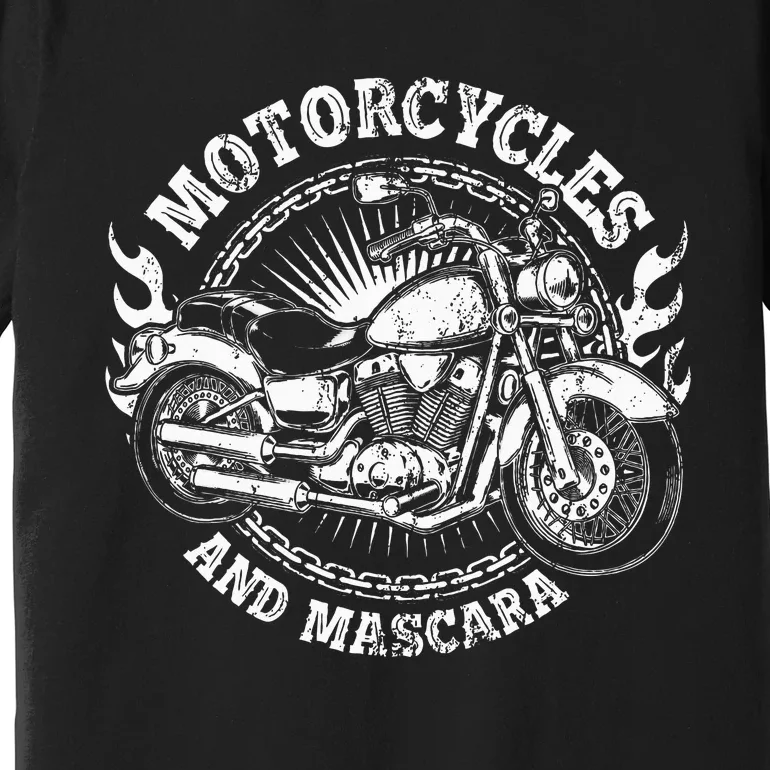 Motorcycle Biker Women Gift Makeup Mascara Biker Premium T-Shirt