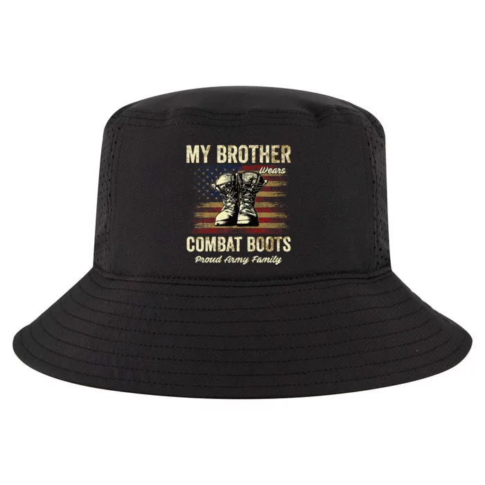 My Brother Wears Combat Boots Proud Army Family Cool Comfort Performance Bucket Hat