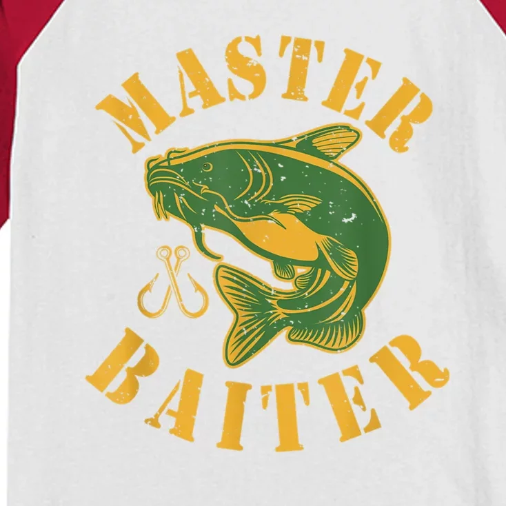 Master Baiter Wels Catfish Hunter Kids Colorblock Raglan Jersey