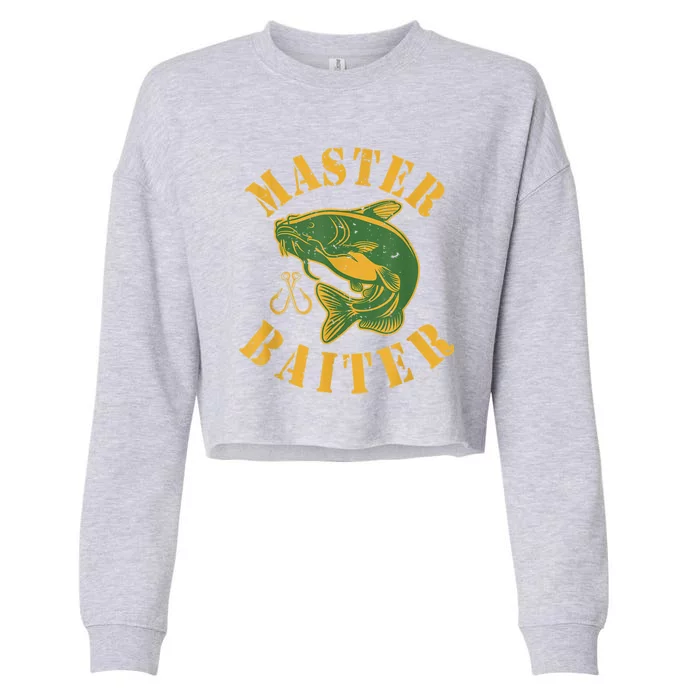 Master Baiter Wels Catfish Hunter Cropped Pullover Crew