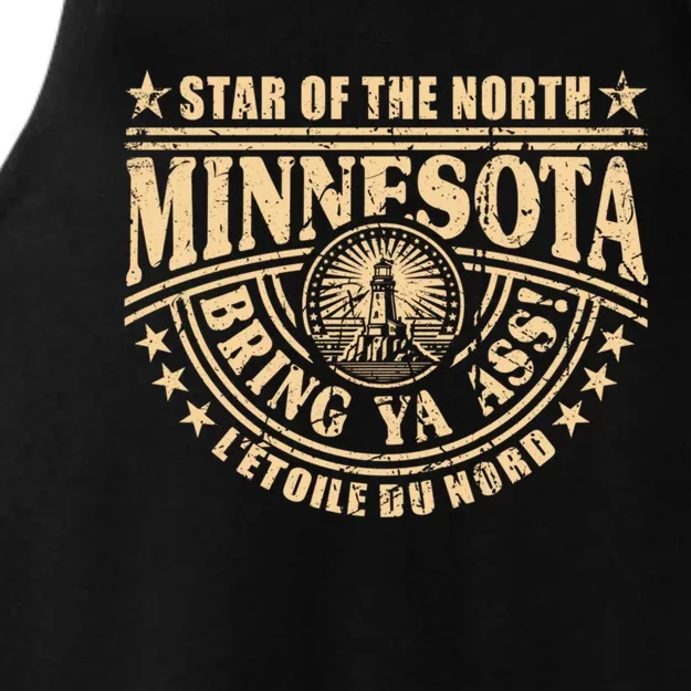 Minnesota Bring Ya Ass Minnesota Souvenir Bring Ya Ass Fun Cute Gift Ladies Tri-Blend Wicking Tank