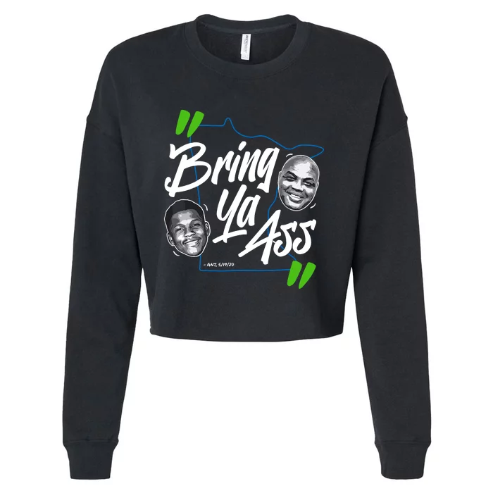 Minnesota Bring Ya Ass Cropped Pullover Crew