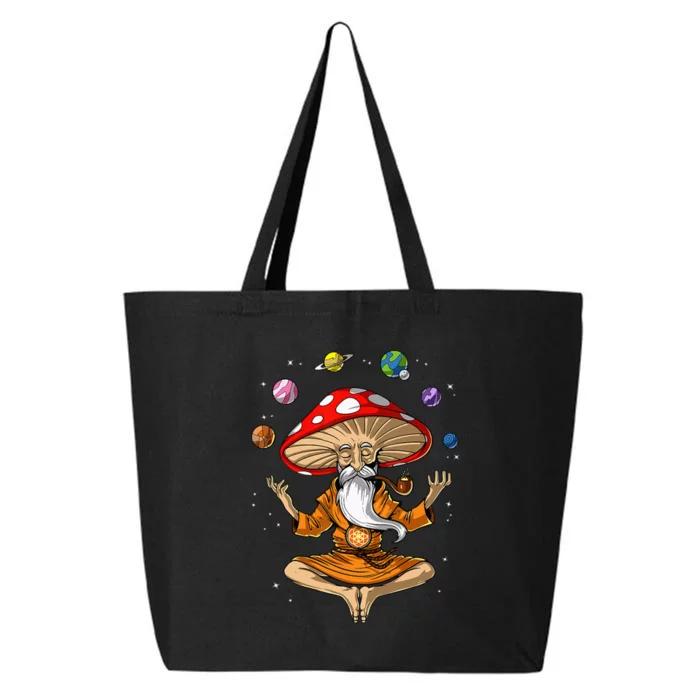 Mushroom Buddha Zen Yoga Meditation Psychedelic Hippie Fungi 25L Jumbo Tote