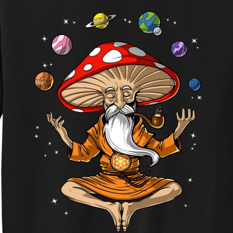 Mushroom Buddha Zen Yoga Meditation Psychedelic Hippie Fungi Sweatshirt