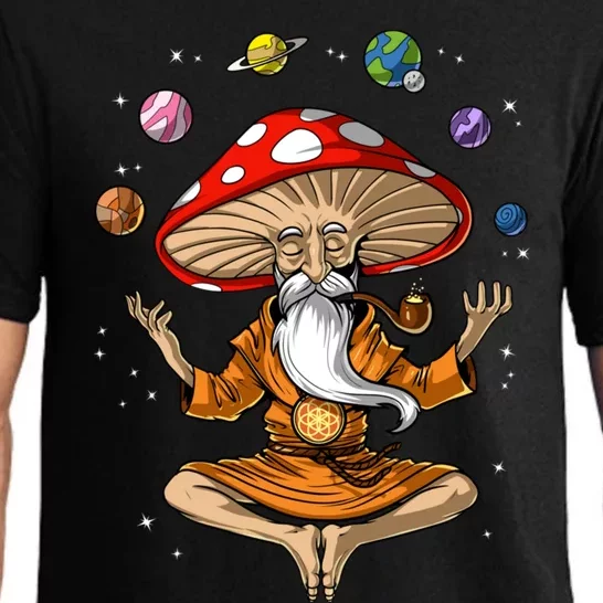 Mushroom Buddha Zen Yoga Meditation Psychedelic Hippie Fungi Pajama Set