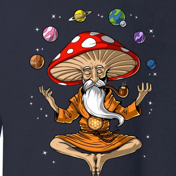 Mushroom Buddha Zen Yoga Meditation Psychedelic Hippie Fungi Toddler Sweatshirt