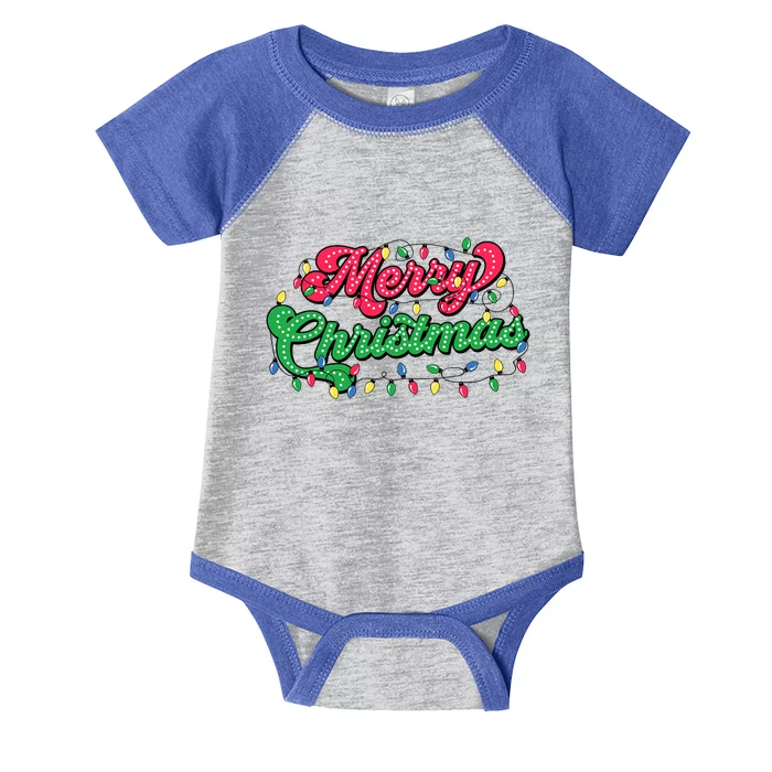 Merry Christmas 2024 Family Matching Christmas Lights Xmas Infant Baby Jersey Bodysuit