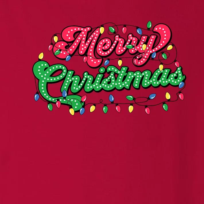 Merry Christmas 2024 Family Matching Christmas Lights Xmas Toddler Long Sleeve Shirt