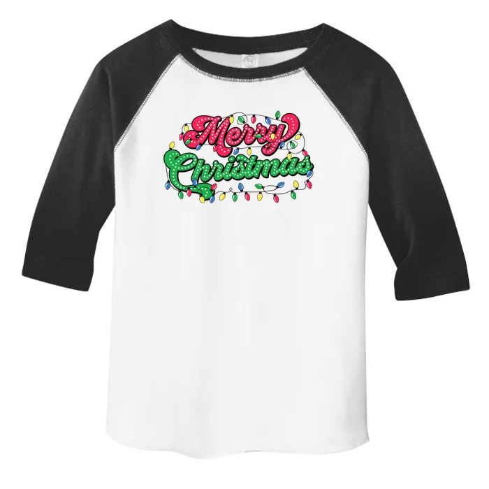 Merry Christmas 2024 Family Matching Christmas Lights Xmas Toddler Fine Jersey T-Shirt