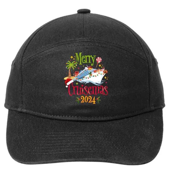 Merry Cruisemas 2024 Family Cruise Group 7-Panel Snapback Hat