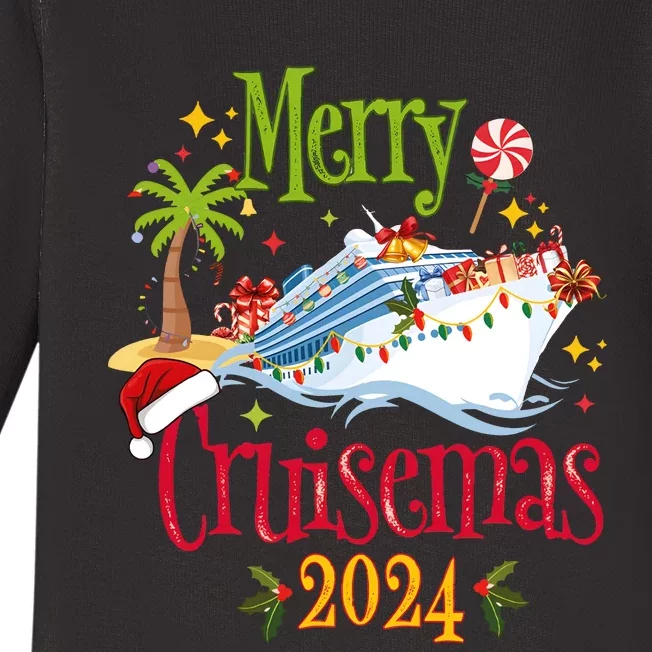 Merry Cruisemas 2024 Family Cruise Group Baby Long Sleeve Bodysuit