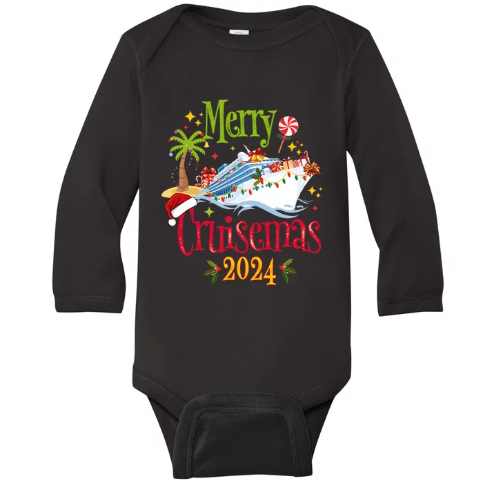 Merry Cruisemas 2024 Family Cruise Group Baby Long Sleeve Bodysuit