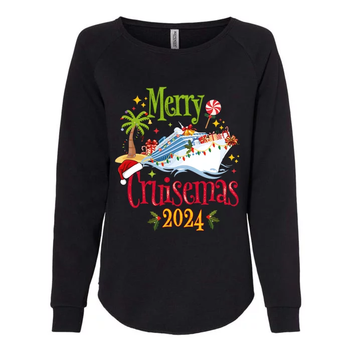 Merry Cruisemas 2024 Family Cruise Group Womens California Wash Sweatshirt