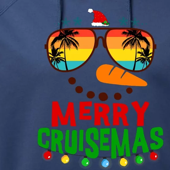 Merry Cruisemas 2025 Christmas Santa Snowman Cruise Performance Fleece Hoodie