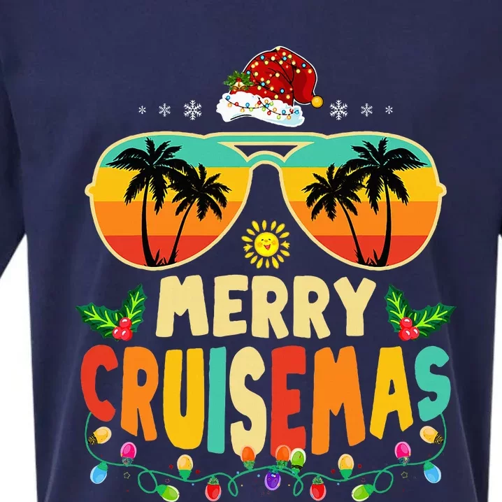 Merry Cruisemas 2024 Christmas Santa Reindeer Cruise Sueded Cloud Jersey T-Shirt