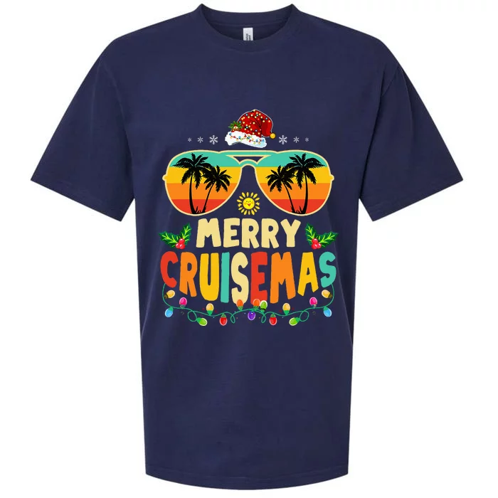 Merry Cruisemas 2024 Christmas Santa Reindeer Cruise Sueded Cloud Jersey T-Shirt