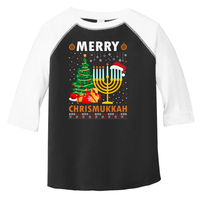 Merry Chrismukkah 2021 Happy Hanukkah Christmas Santa Hat Toddler Fine Jersey T-Shirt