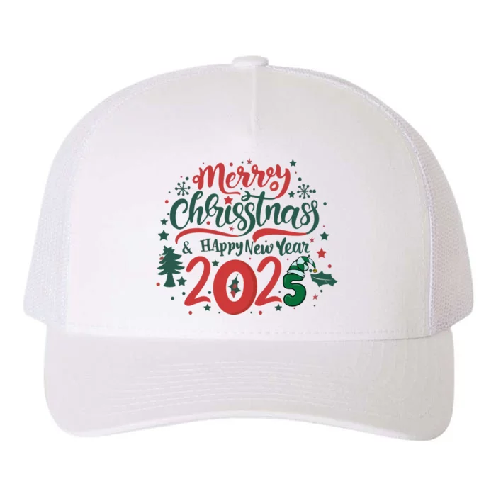 Merry Christmas 2025 And Happy New Year Yupoong Adult 5-Panel Trucker Hat