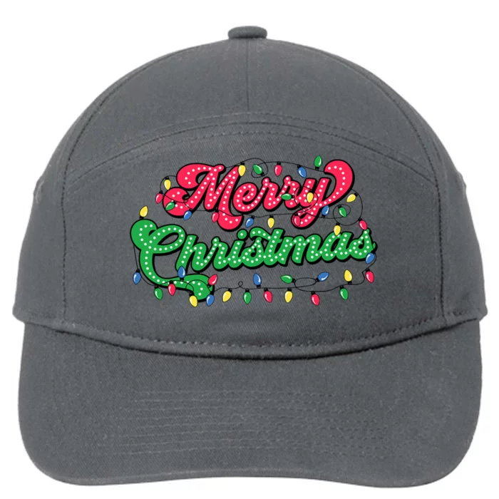 Merry Christmas 2024 Family Matching Christmas Lights Xmas 7-Panel Snapback Hat