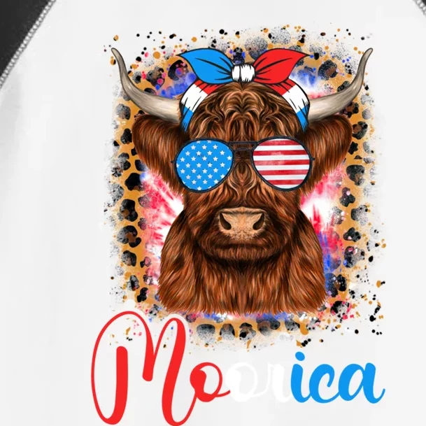 Moorica Cow 4th Of July Design Usa Patriotic Cow Gift Toddler Fine Jersey T-Shirt