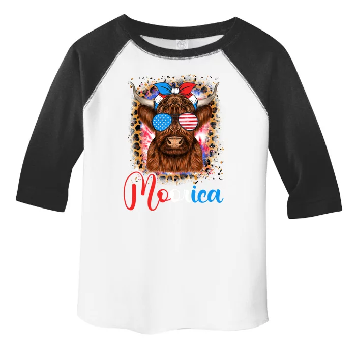 Moorica Cow 4th Of July Design Usa Patriotic Cow Gift Toddler Fine Jersey T-Shirt